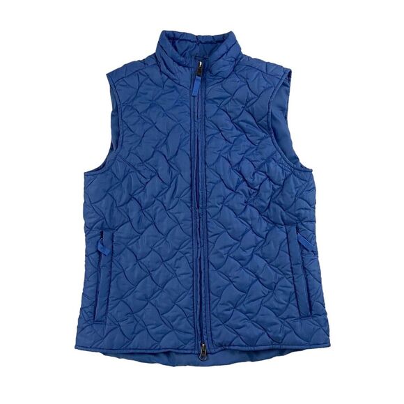 Royal Robbins Blue Packable Quilted Vest Full Zip Mock Neck Sz S 100% Polyester - Picture 1 of 7